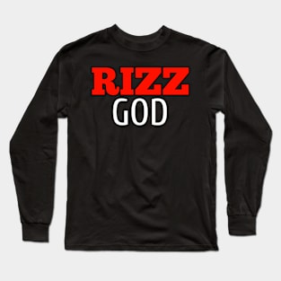 Rizz God Red Long Sleeve T-Shirt